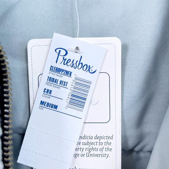 Clemson Tigers Tribal Fleece Vest Jacket Black White Pressbox Womens Medium - Picture 6 of 7